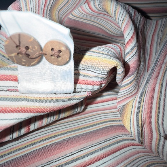Tommy Bahama 100% Silk Striped Long Sleeve Shirt Men’s Medium Multicolor Luxe - Picture 12 of 14